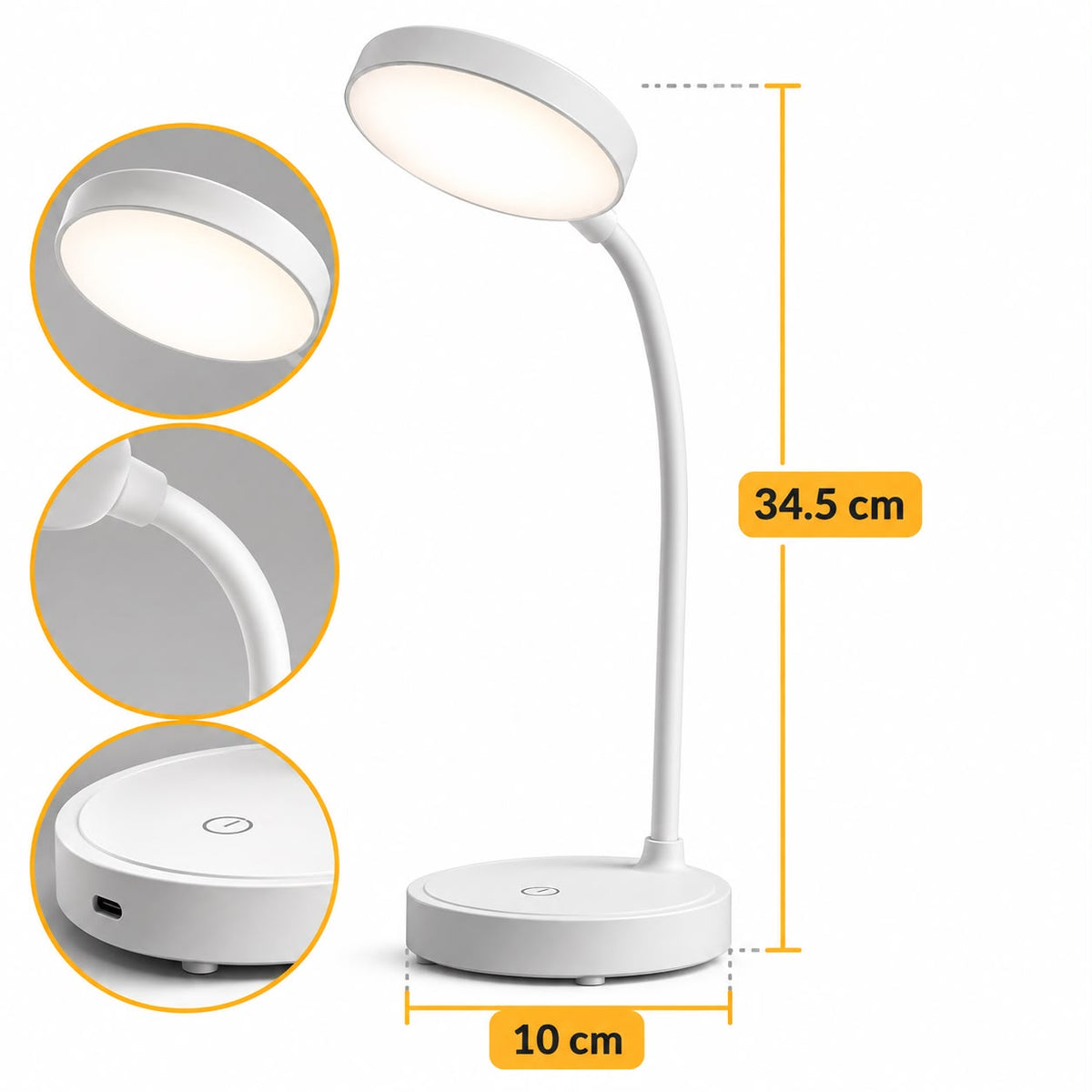 Lámpara de Mesa LED Recargable Touch